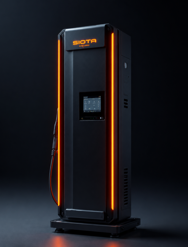 Futuristic DC fast charger station