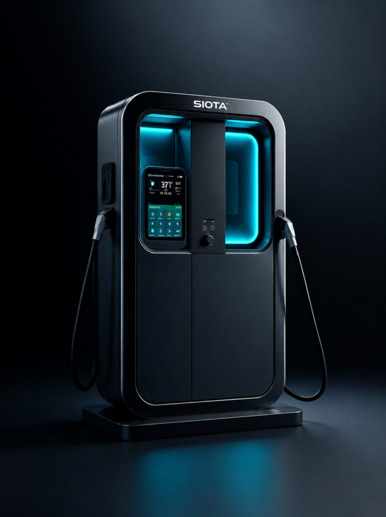 Futuristic electric vehicle charger design